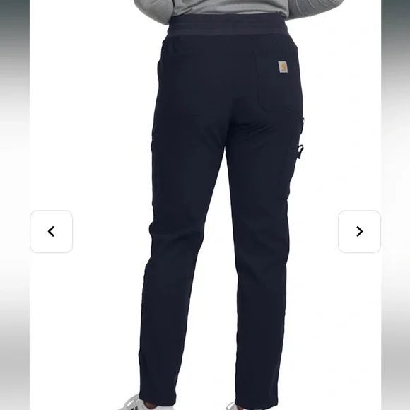 Carhartt Women's Modern Fit Tuck-In Top/Slim Leg Pant size SM/MD black scrub set - Picture 17 of 17